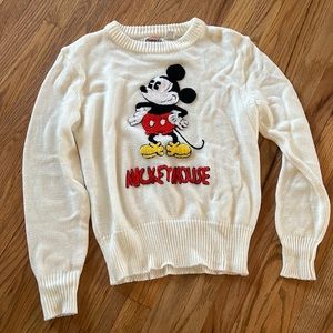 Vintage Mickey Mouse Disney Cream sweater size small
